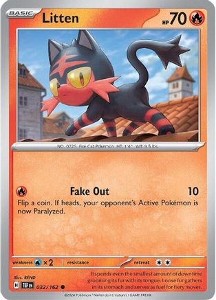 Litten (032/162) [SV05 Temporal Forces] Reverse Holofoil - Common