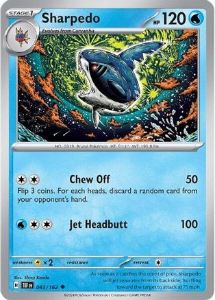 Sharpedo (043) [SV05 Temporal Forces] - Uncommon