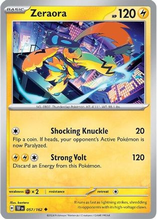 Zeraora (057) [SV05 Temporal Forces] Reverse Holofoil - Uncommon
