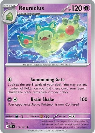 Reuniclus (072/162) [SV05 Temporal Forces] Reverse Holofoil - Uncommon