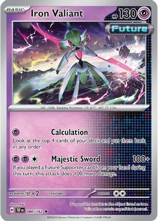 Iron Valiant (080/162) [SV05 Temporal Forces] Reverse Holofoil - Rare