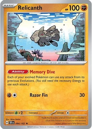 Relicanth (084/162) [SV05 Temporal Forces] Reverse Holofoil - Rare
