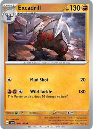 Excadrill (086/162) [SV05 Temporal Forces] Reverse Holofoil - Uncommon