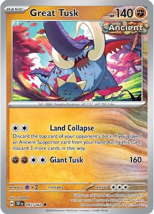 Great Tusk (097/162) [SV05 Temporal Forces] Reverse Holofoil - Uncommon