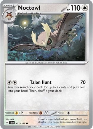Noctowl (127) [SV05 Temporal Forces] Reverse Holofoil - Common