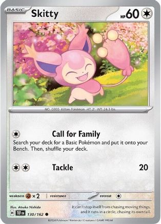 Skitty (130) [SV05 Temporal Forces] Reverse Holofoil - Common