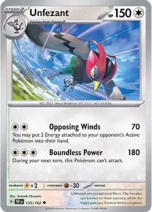 Unfezant (135) [SV05 Temporal Forces] Reverse Holofoil - Uncommon