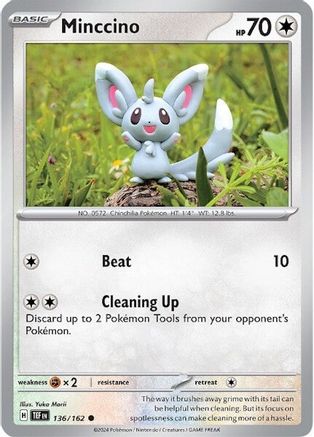 Minccino (136/162) [SV05 Temporal Forces] Reverse Holofoil - Common