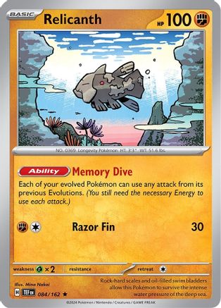 Relicanth (084/162) [Deck Exclusives] - Rare