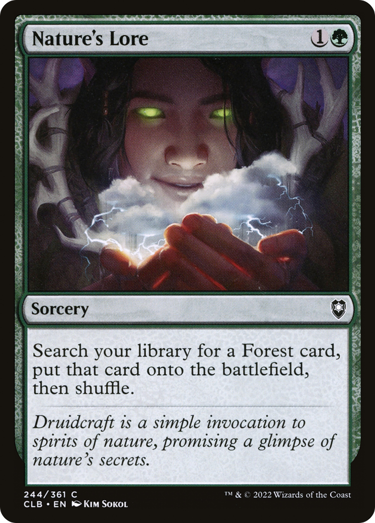 Nature's Lore (CLB-244) [Commander Legends: Battle for Baldur's Gate] Foil