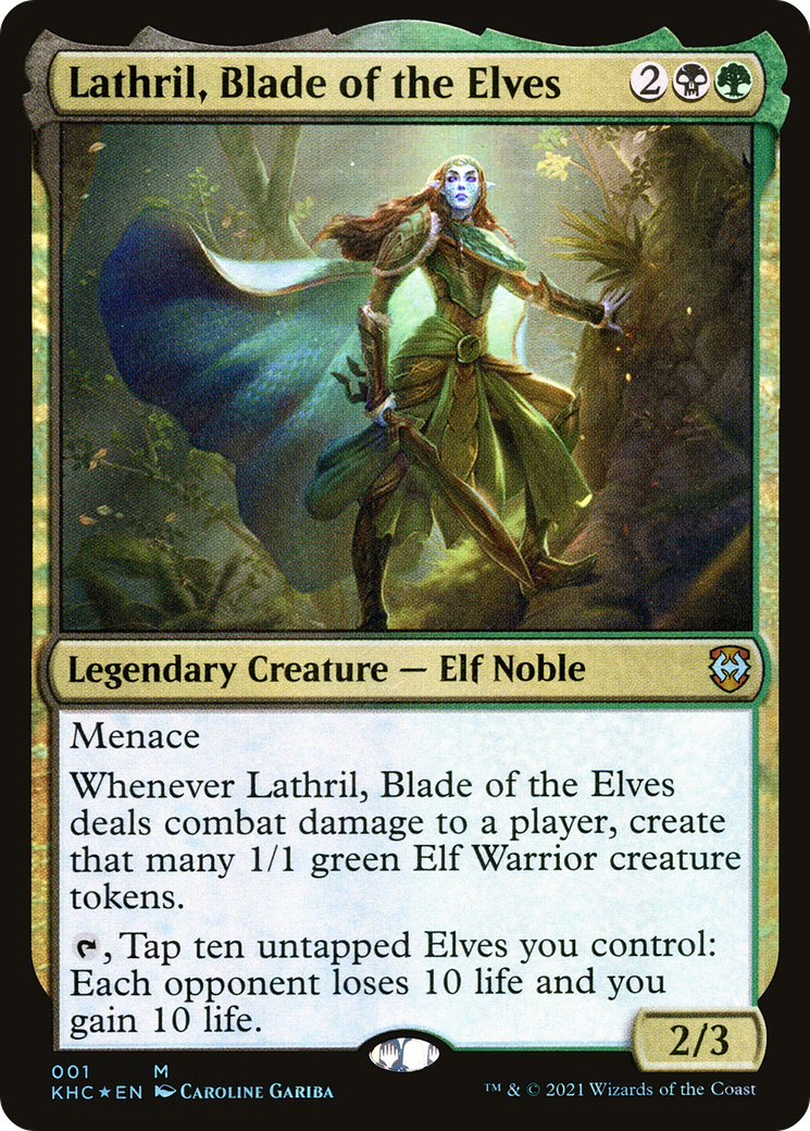 Lathril, Blade of the Elves (KHC-001) [Kaldheim Commander] Foil