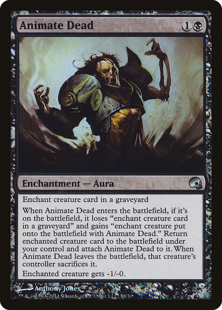 Animate Dead (GRV-016) [Premium Deck Series: Graveborn] Foil
