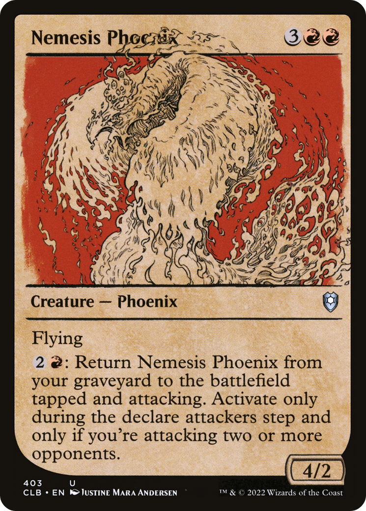 Nemesis Phoenix (Showcase) (CLB-403) [Commander Legends: Battle for Baldur's Gate] Foil