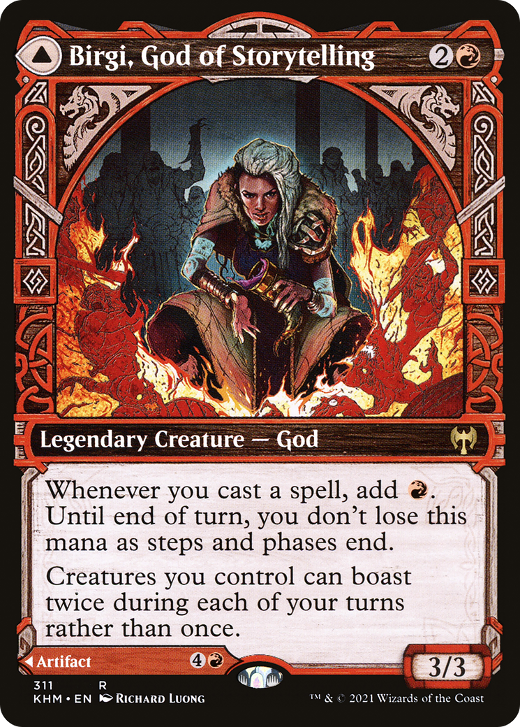 Birgi, God of Storytelling (Showcase) (KHM-311) [Kaldheim] Foil