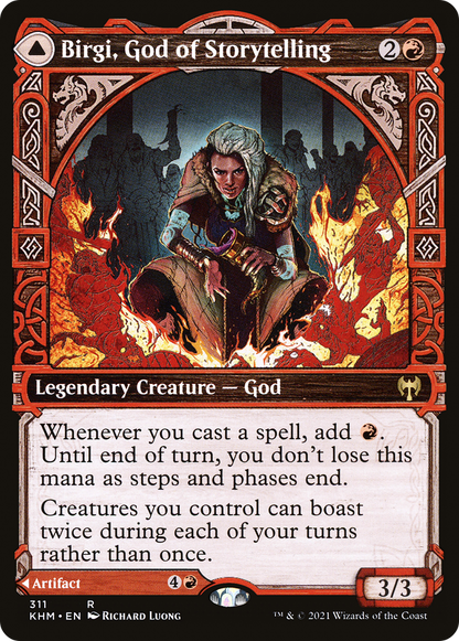 Birgi, God of Storytelling (Showcase) (KHM-311) [Kaldheim] Foil