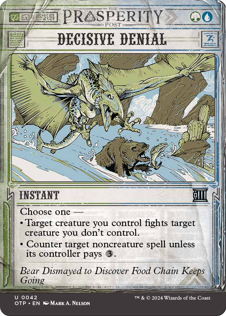 Decisive Denial (OTP-042) (Showcase) (Borderless) [Breaking News] Foil