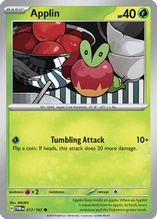 Applin (017/167) [SV06 Twilight Masquerade] Reverse Holofoil - Common