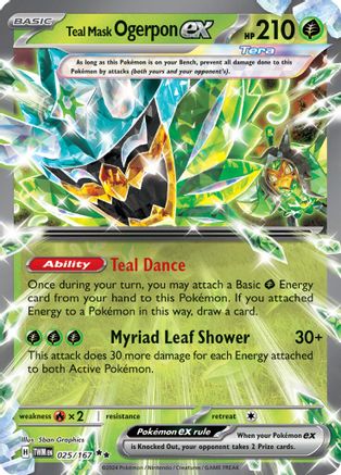 Teal Mask Ogerpon ex (025/167) [SV06 Twilight Masquerade] Holofoil - Double Rare