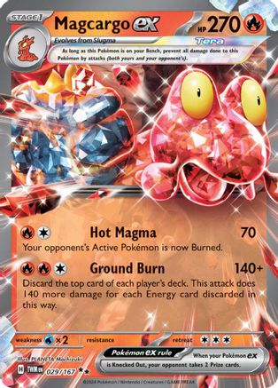 Magcargo ex (029/167) [SV06 Twilight Masquerade] Holofoil - Double Rare