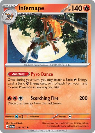 Infernape (033/167) [SV06 Twilight Masquerade] Holofoil - Rare