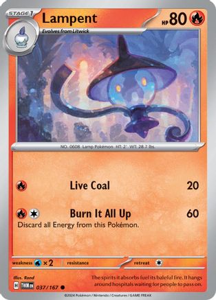 Lampent (037) [SV06 Twilight Masquerade] - Common