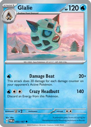 Glalie (052) [SV06 Twilight Masquerade] - Uncommon