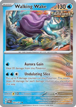 Walking Wake (063) [SV06 Twilight Masquerade] Reverse Holofoil - Rare