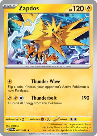 Zapdos (065) [SV06 Twilight Masquerade] Holofoil - Rare