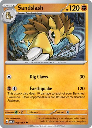 Sandslash (098) [SV06 Twilight Masquerade] Reverse Holofoil - Uncommon