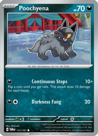 Poochyena (113) [SV06 Twilight Masquerade] Reverse Holofoil - Common