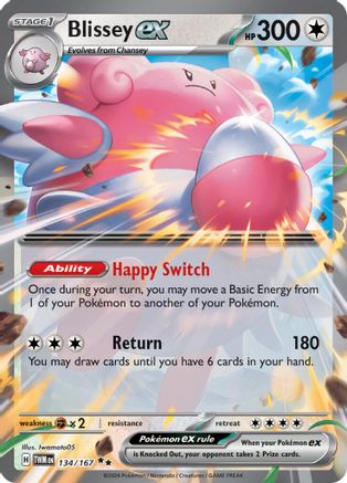 Blissey ex (134/167) [SV06 Twilight Masquerade] Holofoil - Double Rare