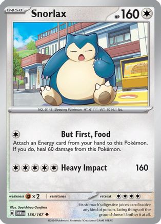 Snorlax (136) [SV06 Twilight Masquerade] Reverse Holofoil - Uncommon
