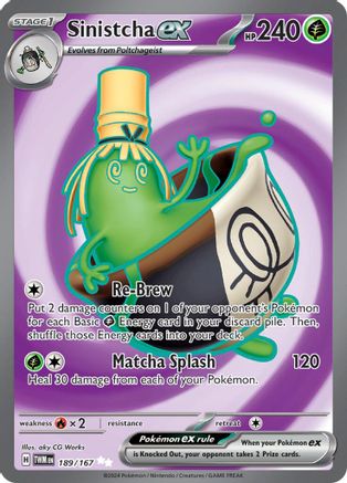Sinistcha ex (189/167) [SV06 Twilight Masquerade] Holofoil - Ultra Rare