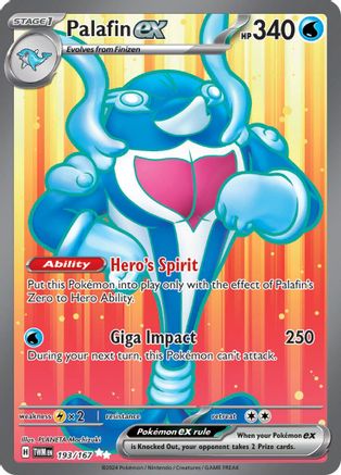 Palafin ex (193/167) [SV06 Twilight Masquerade] Holofoil - Ultra Rare