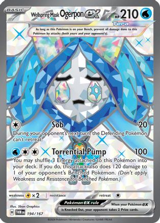 Wellspring Mask Ogerpon ex (194/167) [SV06 Twilight Masquerade] Holofoil - Ultra Rare