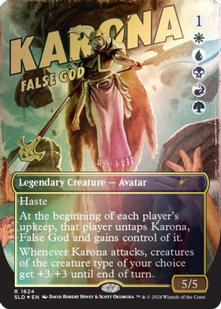 Karona, False God (Rainbow Foil) (SLD-1624) [Secret Lair Drop Series] Foil
