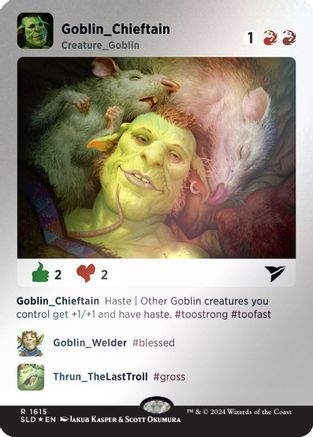 Goblin Chieftain (SLD-1615) (Rainbow Foil) [Secret Lair Drop Series] Foil