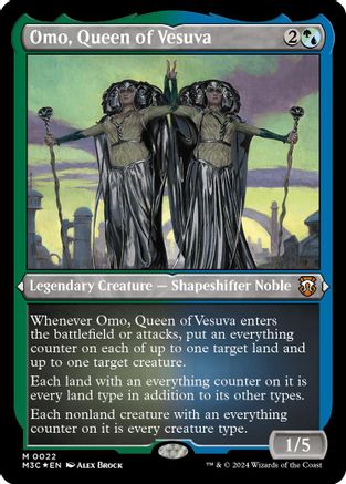 Omo, Queen of Vesuva (Foil Etched) (M3C-022) [Modern Horizons 3 Commander] Foil