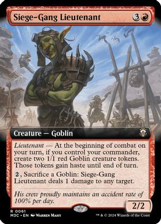 Siege-Gang Lieutenant (Extended Art) (Ripple Foil) (M3C-061) [Modern Horizons 3 Commander] Foil