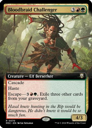 Bloodbraid Challenger (Extended Art) (Ripple Foil) (M3C-070) [Modern Horizons 3 Commander] Foil