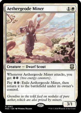 Aethergeode Miner (Ripple Foil) (M3C-163) [Modern Horizons 3 Commander] Foil