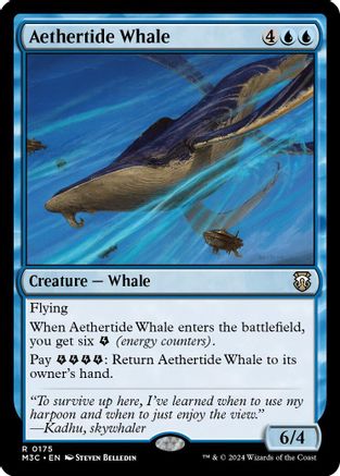 Aethertide Whale (Ripple Foil) (M3C-175) [Modern Horizons 3 Commander] Foil