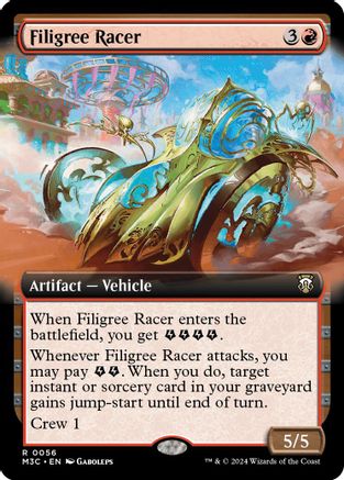 Filigree Racer (Extended Art) (Ripple Foil) (M3C-056) [Modern Horizons 3 Commander] Foil