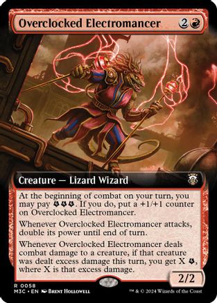 Overclocked Electromancer (Extended Art) (Ripple Foil) (M3C-058) [Modern Horizons 3 Commander] Foil