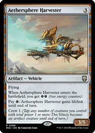 Aethersphere Harvester (Ripple Foil) (M3C-280) [Modern Horizons 3 Commander] Foil