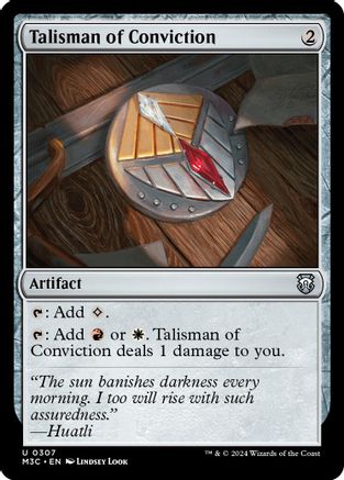 Talisman of Conviction (Ripple Foil) (M3C-307) [Modern Horizons 3 Commander] Foil