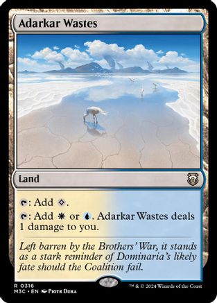 Adarkar Wastes (Ripple Foil) (M3C-316) [Modern Horizons 3 Commander] Foil