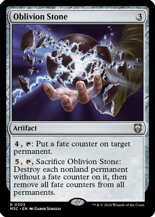 Oblivion Stone (Ripple Foil) (M3C-303) [Modern Horizons 3 Commander] Foil