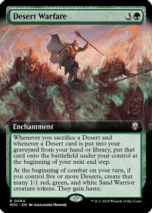 Desert Warfare (Extended Art) (Ripple Foil) (M3C-064) [Modern Horizons 3 Commander] Foil