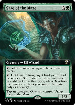 Sage of the Maze (Extended Art) (Ripple Foil) (M3C-067) [Modern Horizons 3 Commander] Foil